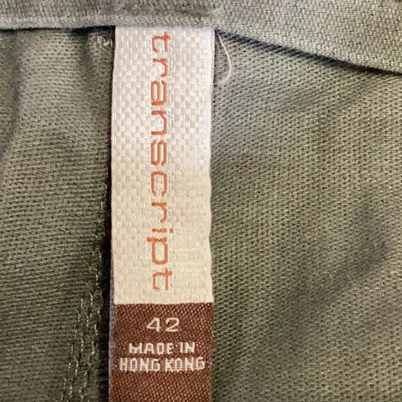 Transcript  Grey/Green Shorts - Picture 11 of 11